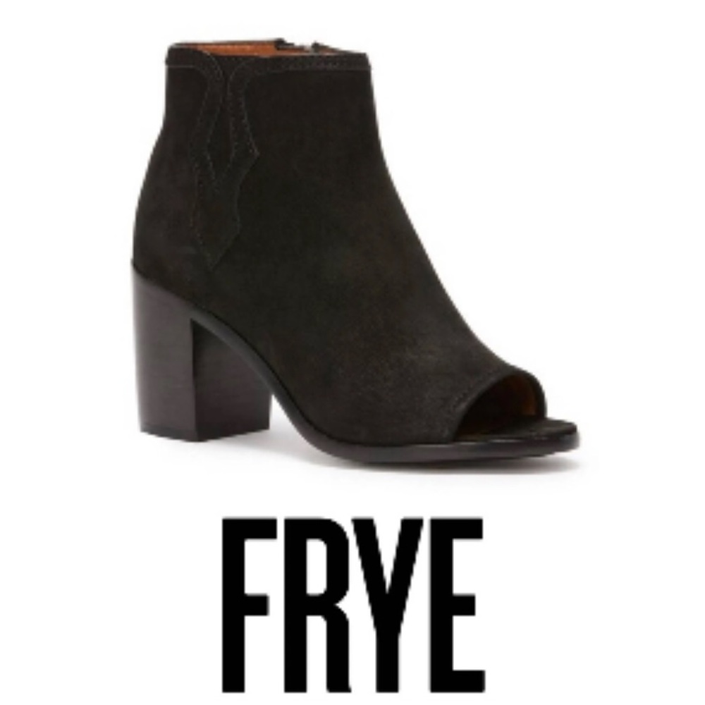 FRYE Danica Peep Toe Heeled Booties